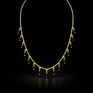 black bead necklace ppns9bo 073